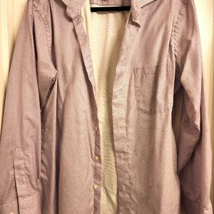 Pronto Uomo Burgundy Geometric Slim Fit Dress Shirt